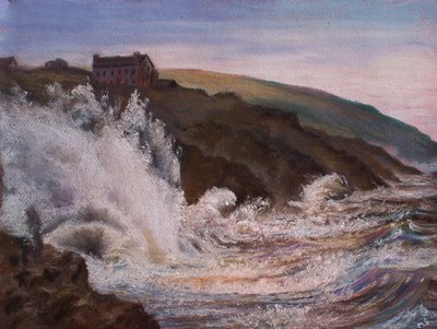 Raging Storm over Cornwall, 2018 by Unbekannt Unbekannt